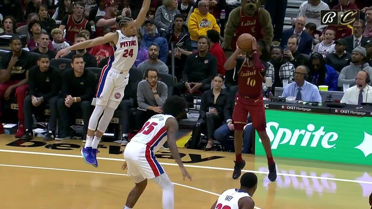 Darius Garland drains triple vs. Detroit Pistons ESPN Video
