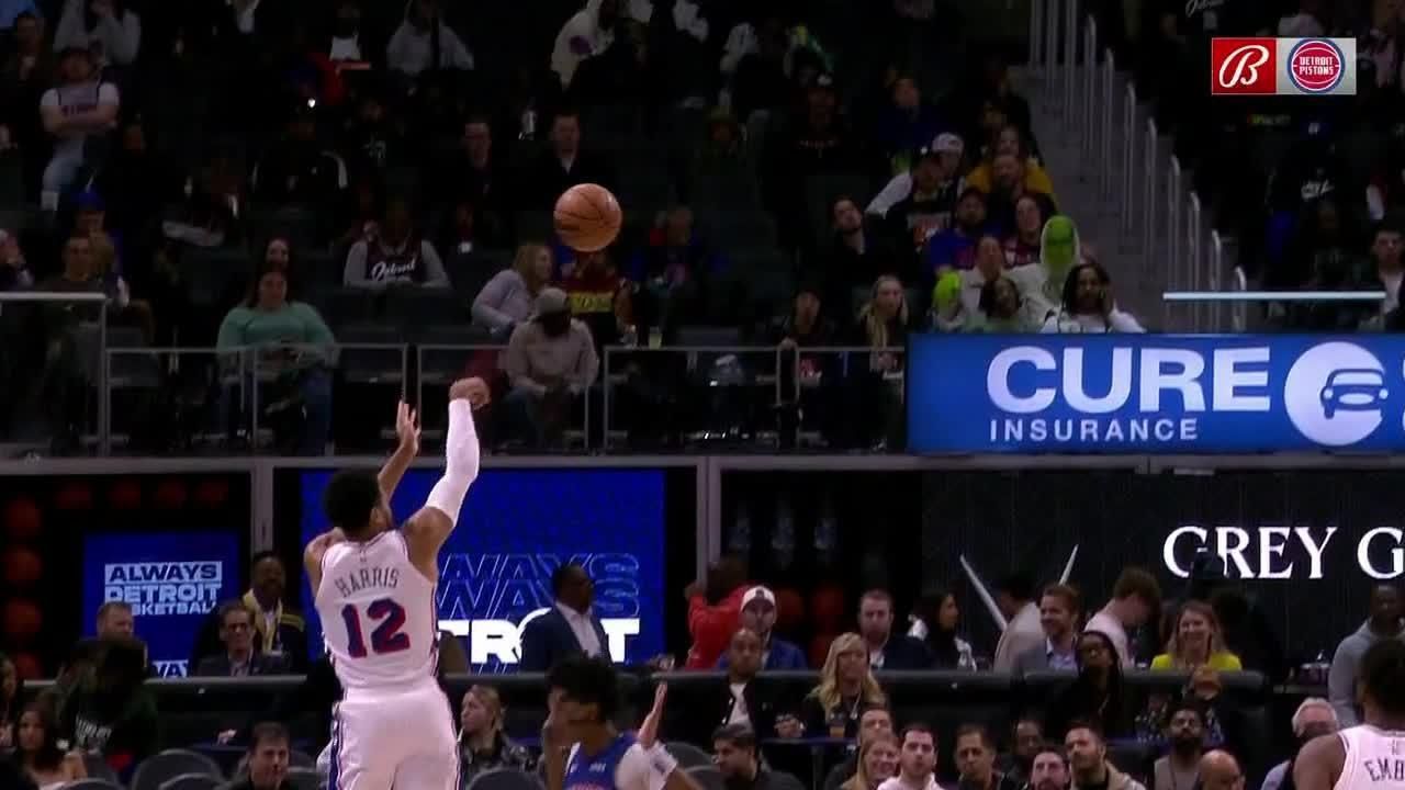 Tobias Harris knocks down the triple - ESPN Video