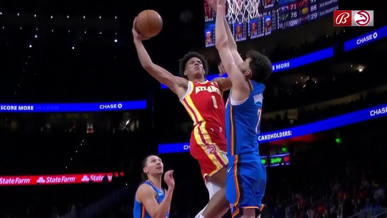 Jalen Johnson puts Chet Holmgren on a poster ESPN Video