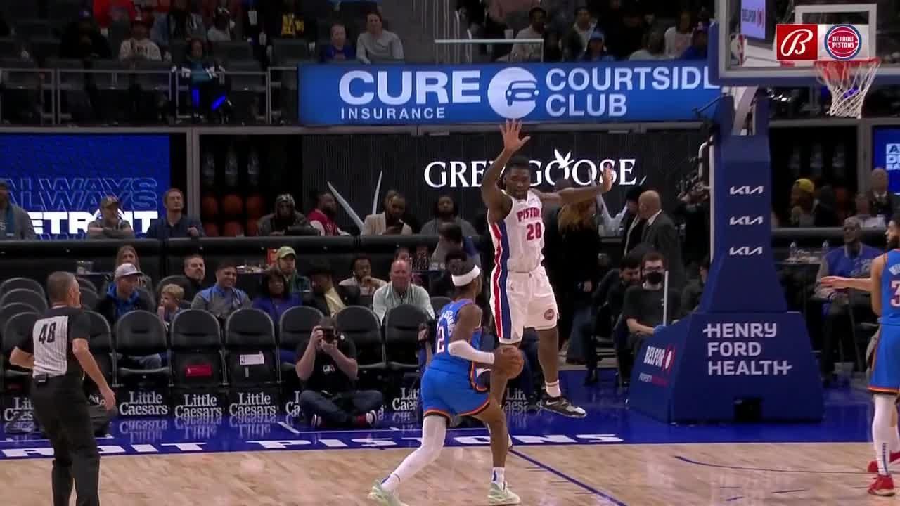 Shai GilgeousAlexander drills basket vs. Detroit Pistons ESPN Video