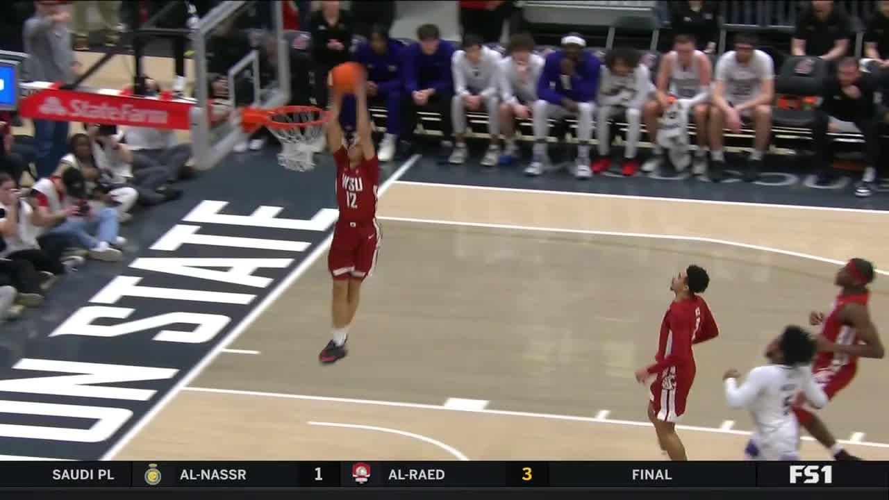 Washington State's Isaiah Watts flies in for the dunk - ESPN Video