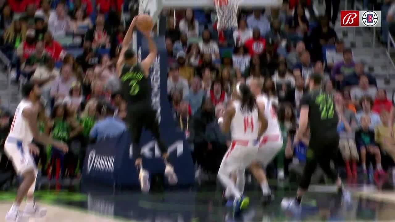 CJ McCollum buries basket against LA Clippers ESPN Video