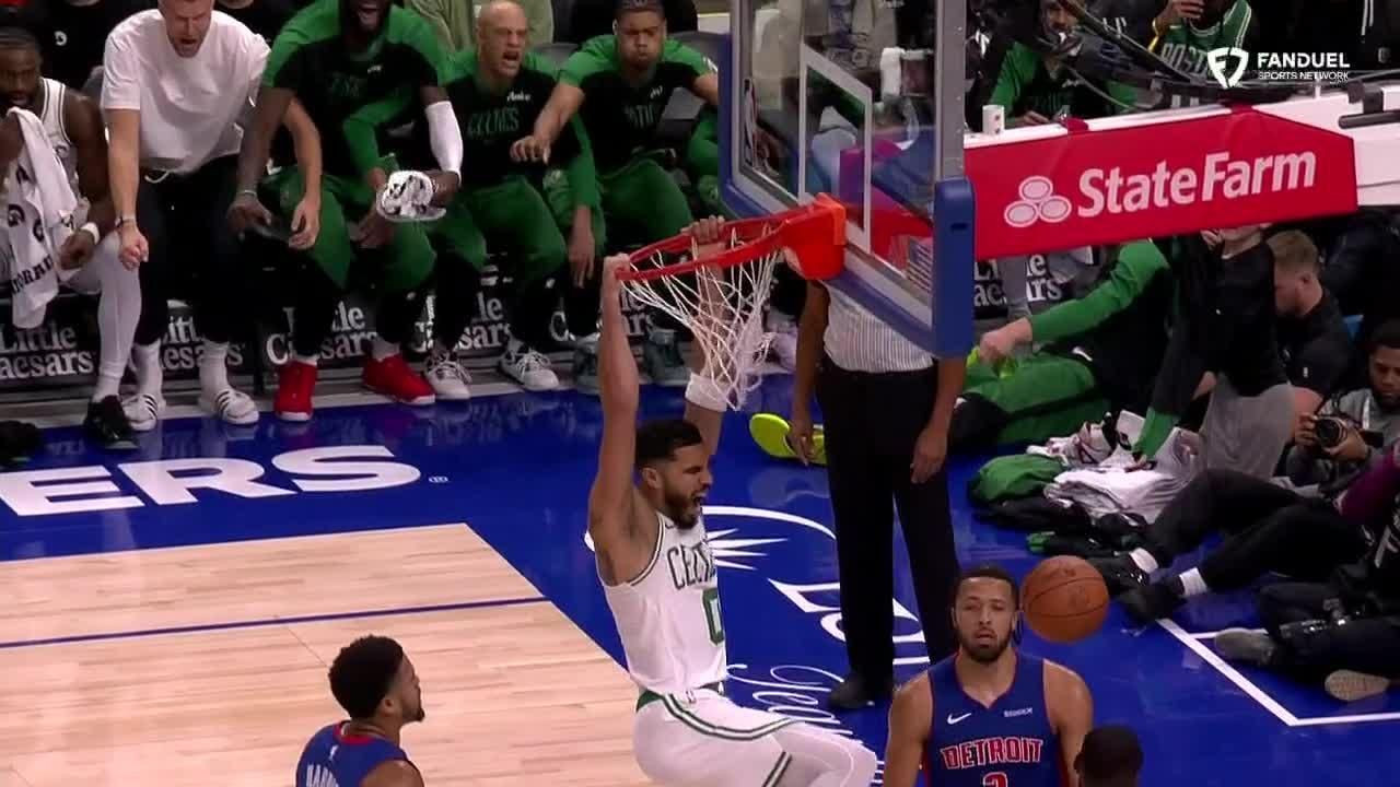 Jayson Tatum highlights vs. Detroit Pistons ESPN Video