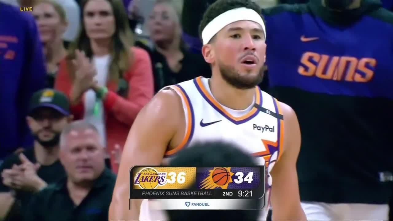 Devin Booker shows off range on deep 3 for Suns ESPN Video