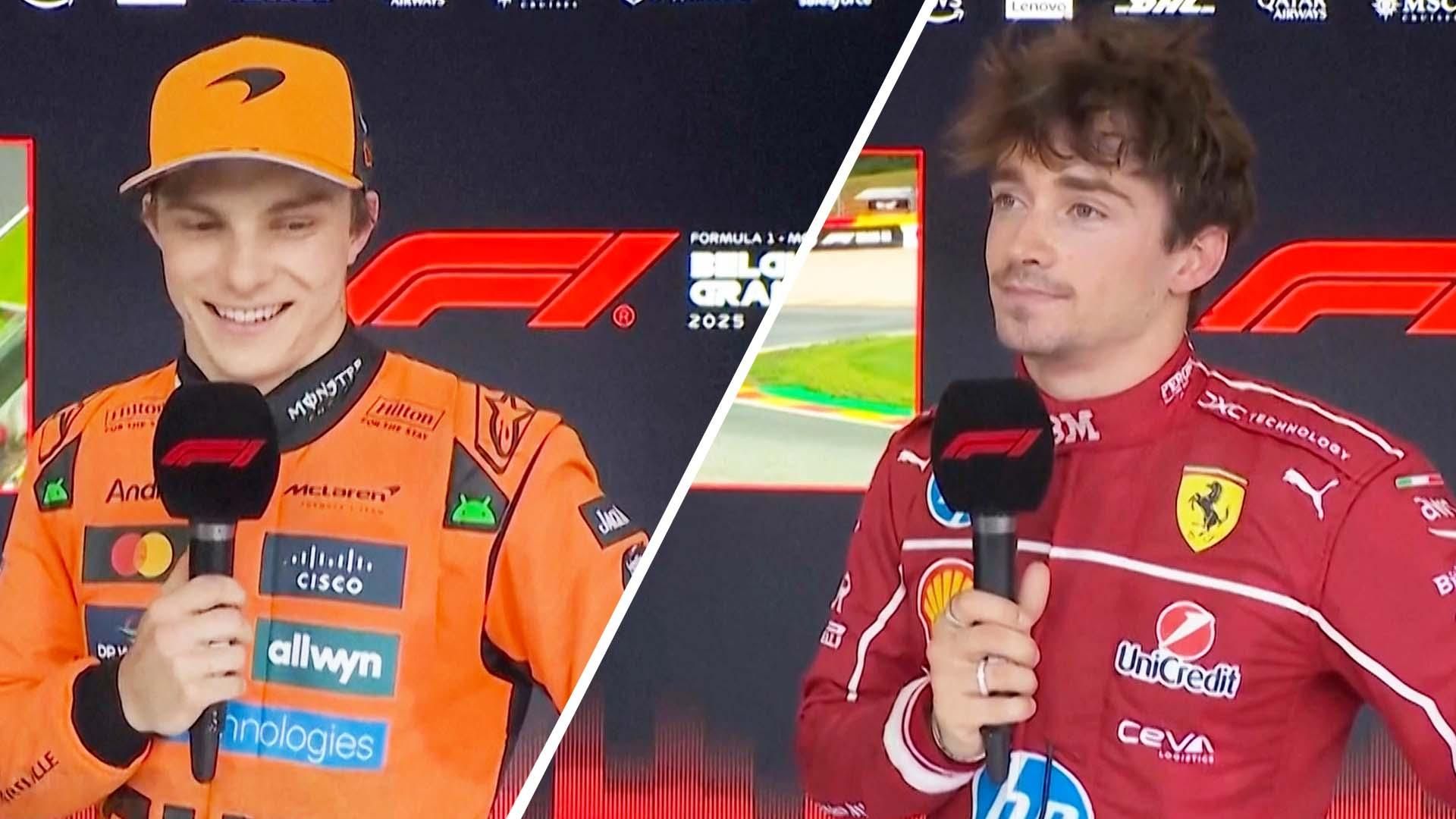 Piastri holds off Norris in Belgium: McLaren duel at the top of F1 3 Reacción de los pilotos tras la victoria de Oscar Piastri en el Gran Premio de Bélgica