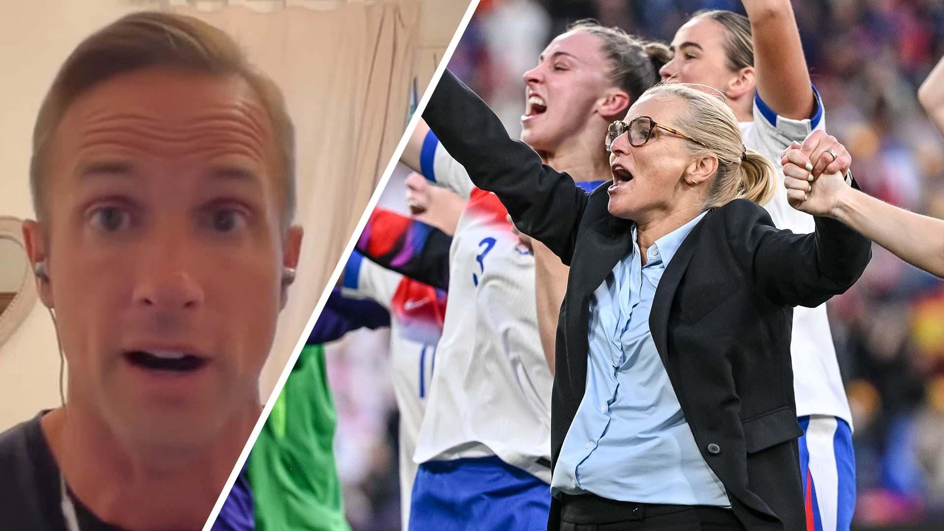 Inglaterra Campeona Euro 2025: La épica conquista y los secretos del triunfo 3 Laurens: Wiegman mostró su experiencia en la final de la Eurocopa 2025Julien Laurens reacciona a las tácticas de Sarina Wiegman después de la victoria de Inglaterra en la final de la Eurocopa 2025.