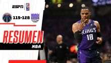 Russell Westbrook guía a Sacramento a un sólido triunfo 128-115