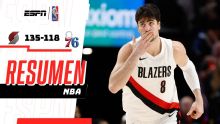 Trail Blazers aprovecharon un tercer cuarto de 49 pts para vencer a los 76ers