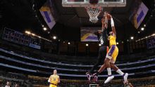Victor Wembanyama scores 37 of 40 in 1st half, leading Spurs to 136-108 win over short-handed Lakers