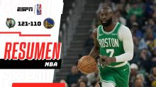 Boston Celtics derrotan a Warriors con brillante actuación de Jaylen Brown