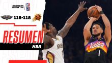 Devin Booker anota 32 puntos y los Suns vencen 118-116 a los Pelicans