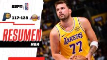 Luka Doncic brilla y Lakers vencen 128-117 a Pacers sin LeBron