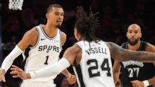 Wembanyama gives the Spurs another gem in a 115-108 win over the T-wolves to stake a 2-1 series lead