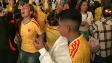 Colombia fans in Bogota celebrate winning Group K over Portugal