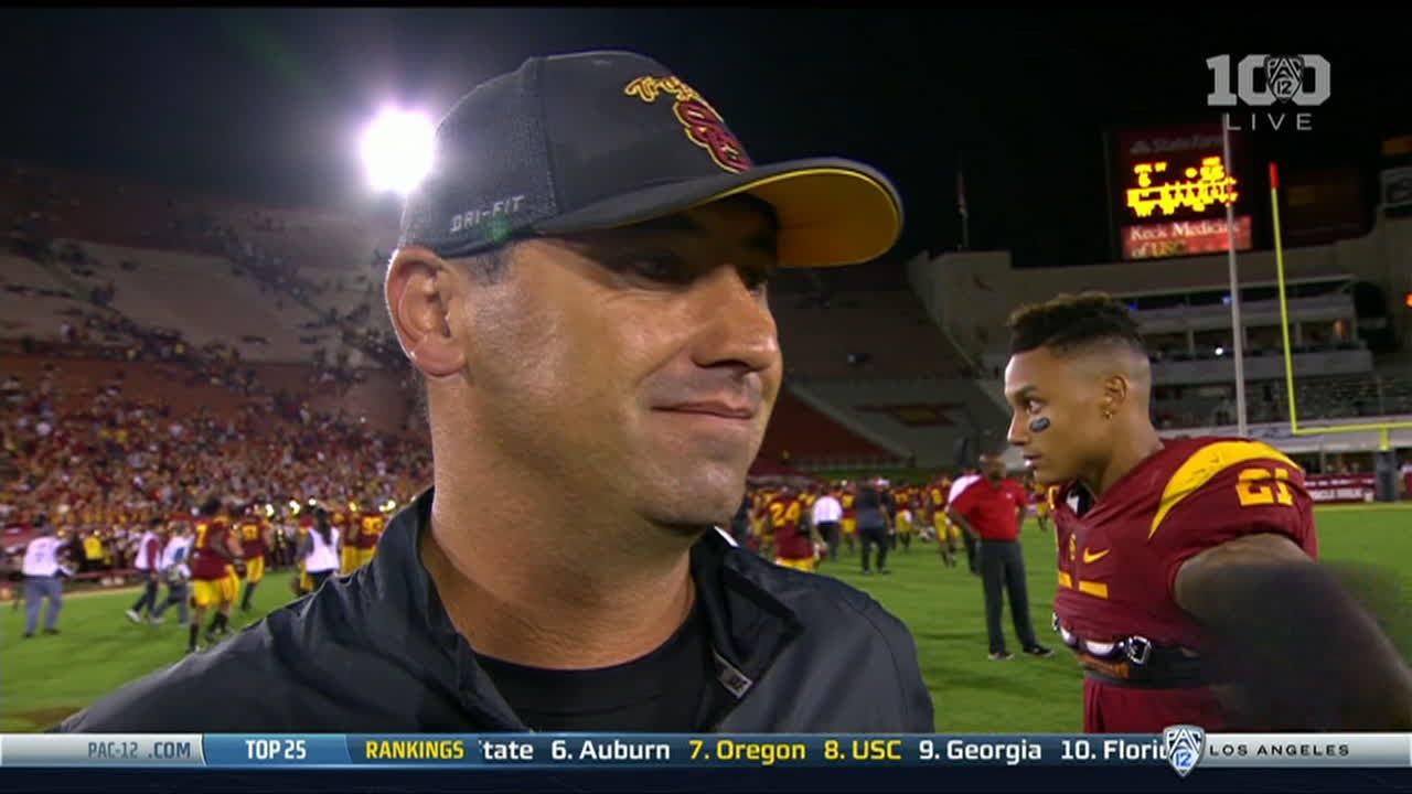Steve Sarkisian Postgame Interview ESPN Video
