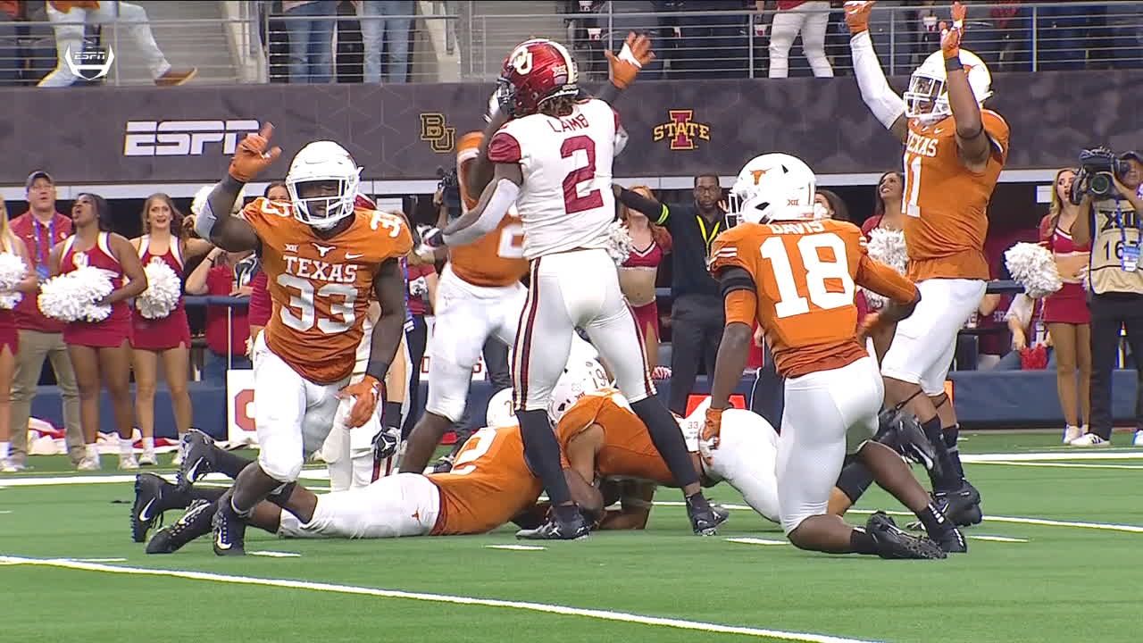 Longhorns work on tackling after Oklahoma's CeeDee Lamb played