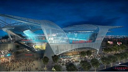 Construction on proposed football stadium in Los Angeles could