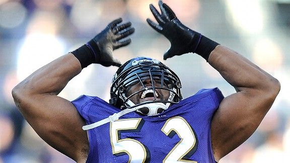 Ravens linebacker Terrell Suggs, AP Defensive Player of the Year in 2011,  suffers Achilles injury 