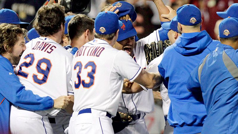 Santana Throws First No-Hitter in Mets History - The New York Times