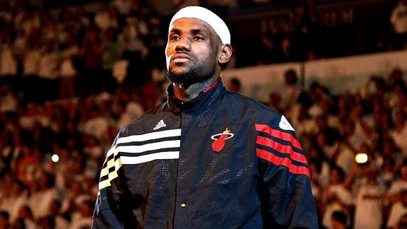 LeBron recieves his mickey mouse ring 