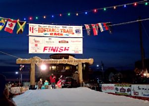 Iditarod finish line in Nome