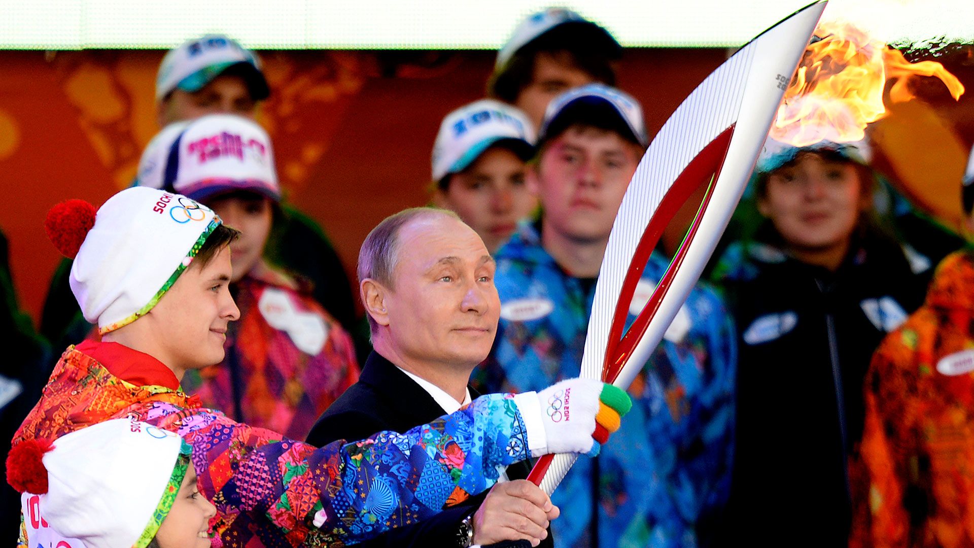 Путин Сочи 2014 факел