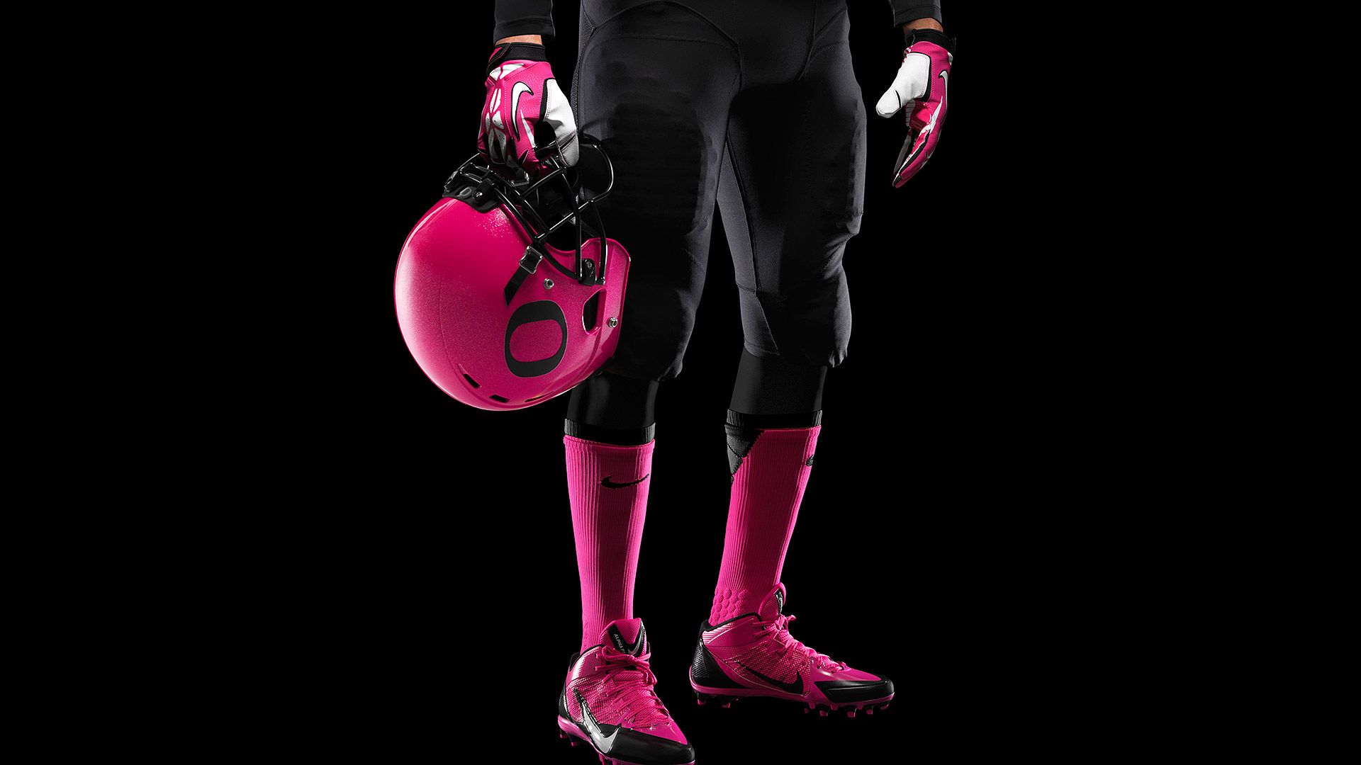 oregon ducks pink helmet