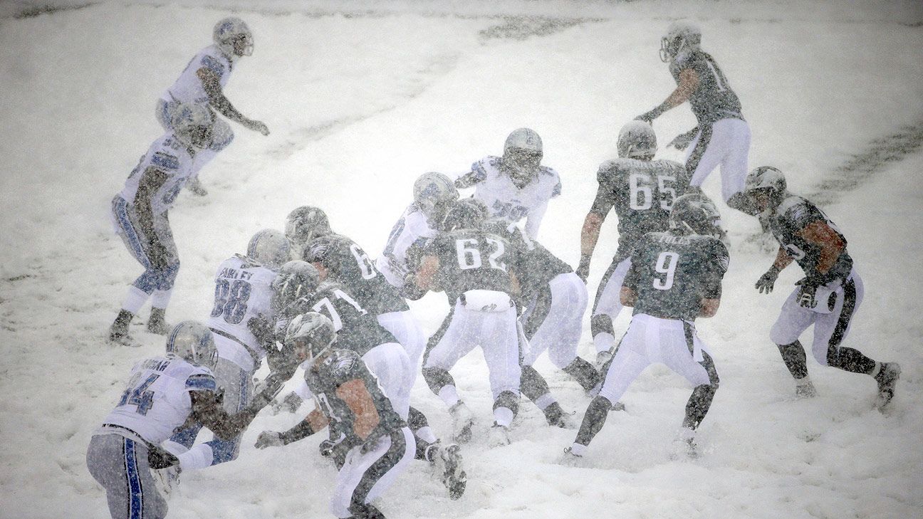 Eagles-Lions snow game