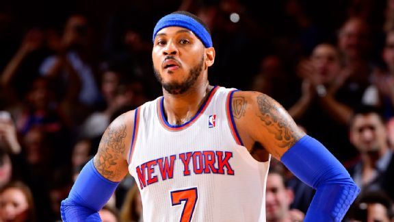 Carmelo Anthony - New York Knicks - Game-Worn Jersey - 2015-16 NBA
