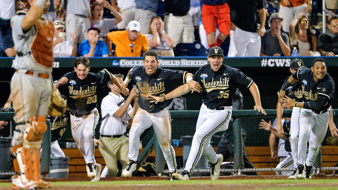 2014 College World Series Vanderbilt Commodores beat Texas Longhorns