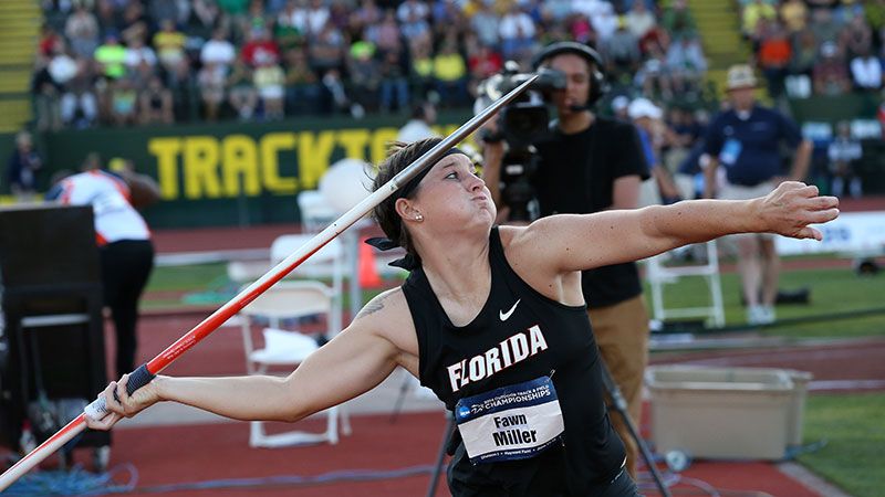 UF's Miller Wins Javelin Throw