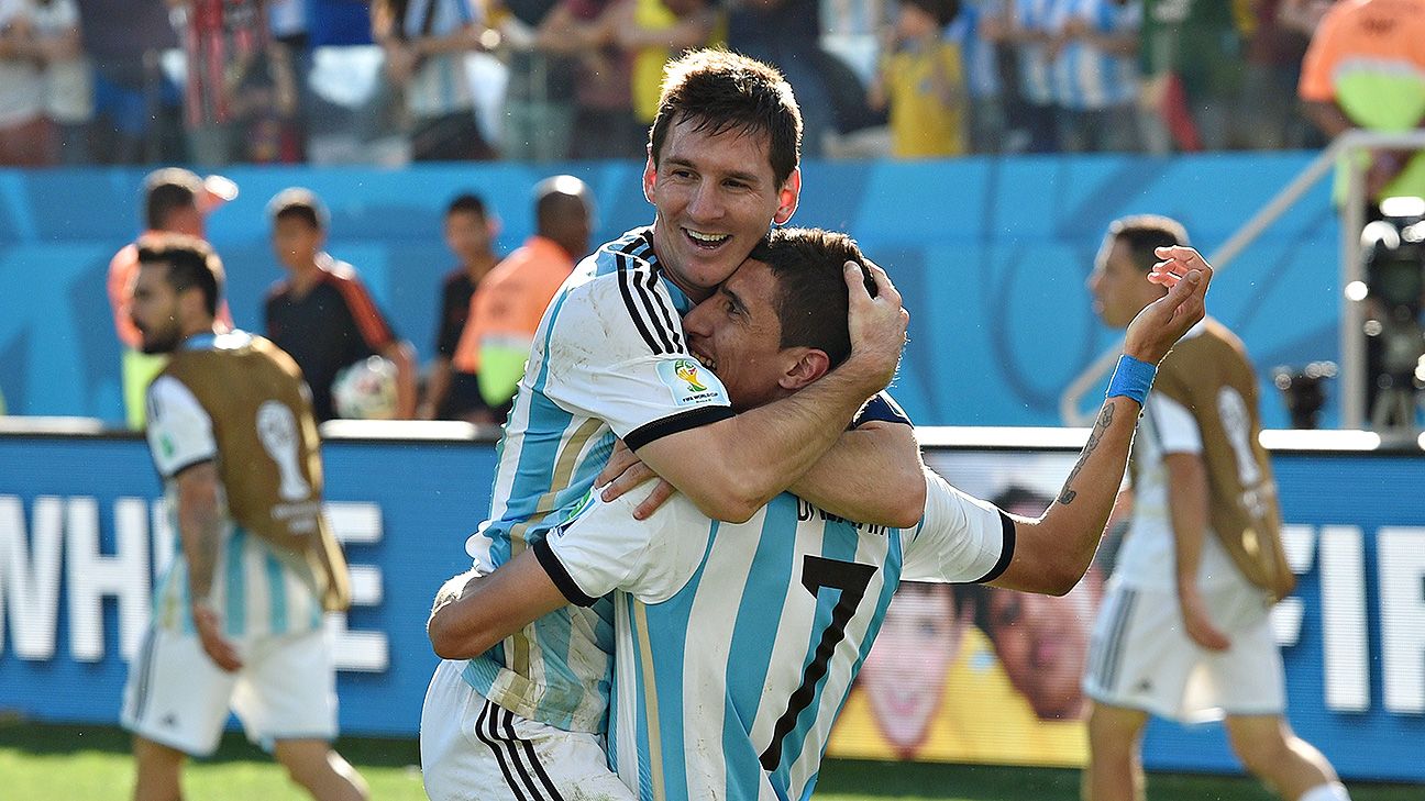 Lionel Messi rocking this classic Maradona Argentina jersey 