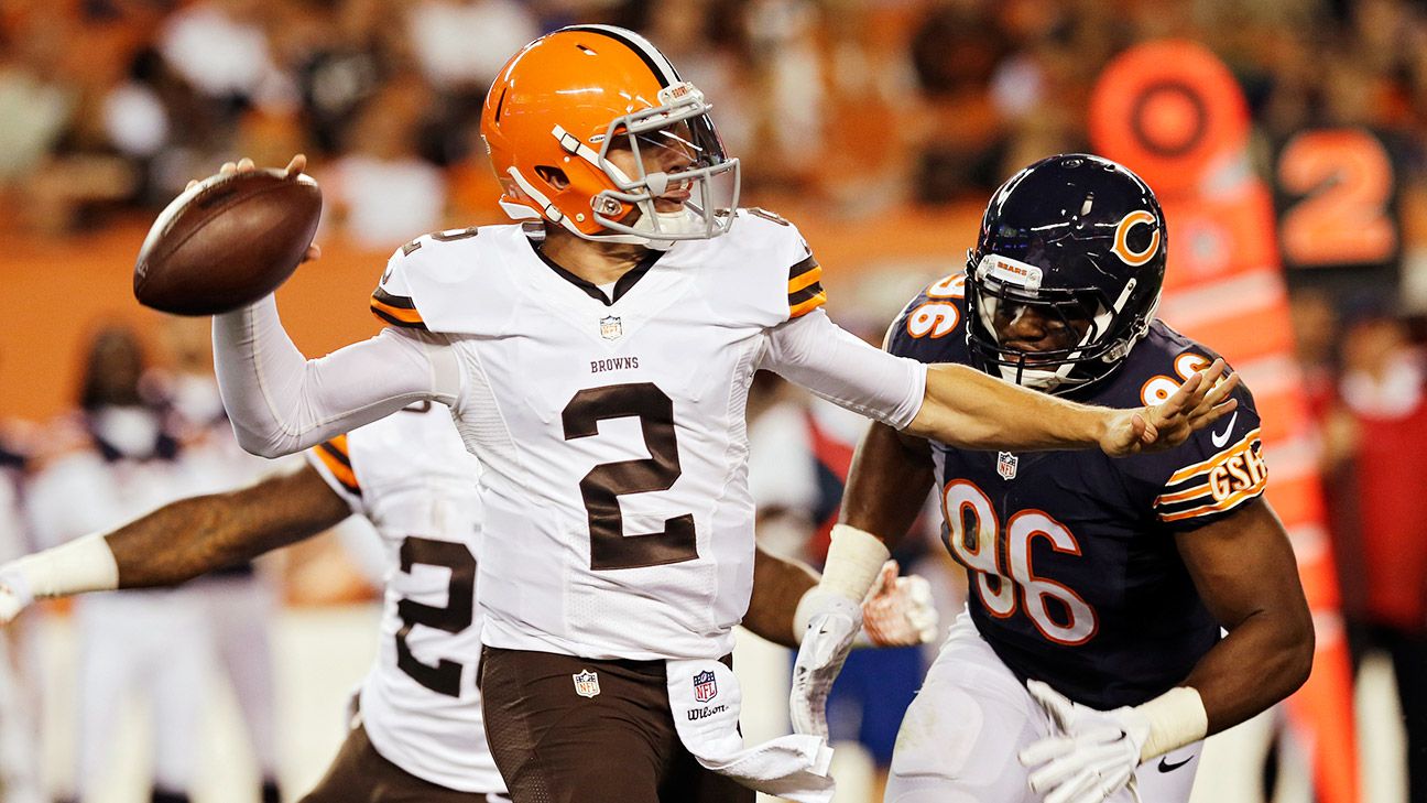 September 13, 2015, Cleveland Browns quarterback Johnny Manziel (2) in  action during the NFL game between the Cleveland Browns and the New York  Jets at MetLife Stadium in East Rutherford, New Jersey.