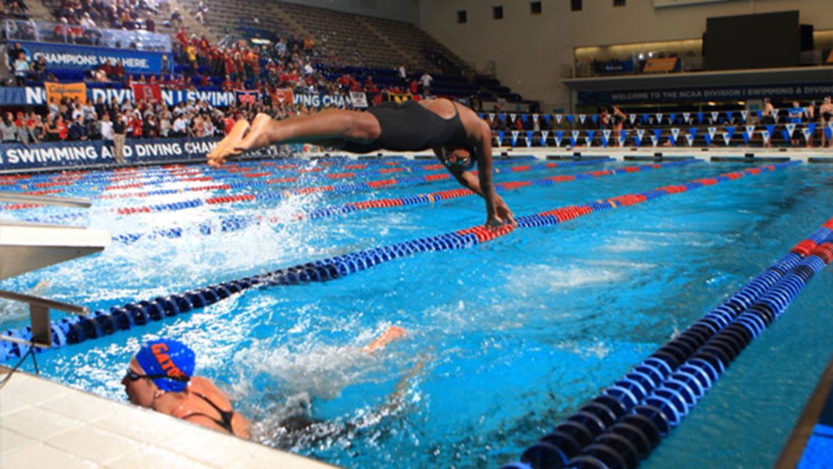Florida women's swimming and diving team tops Arkansas