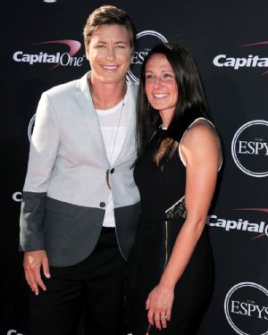 Abby Wambach and Sarah Huffman