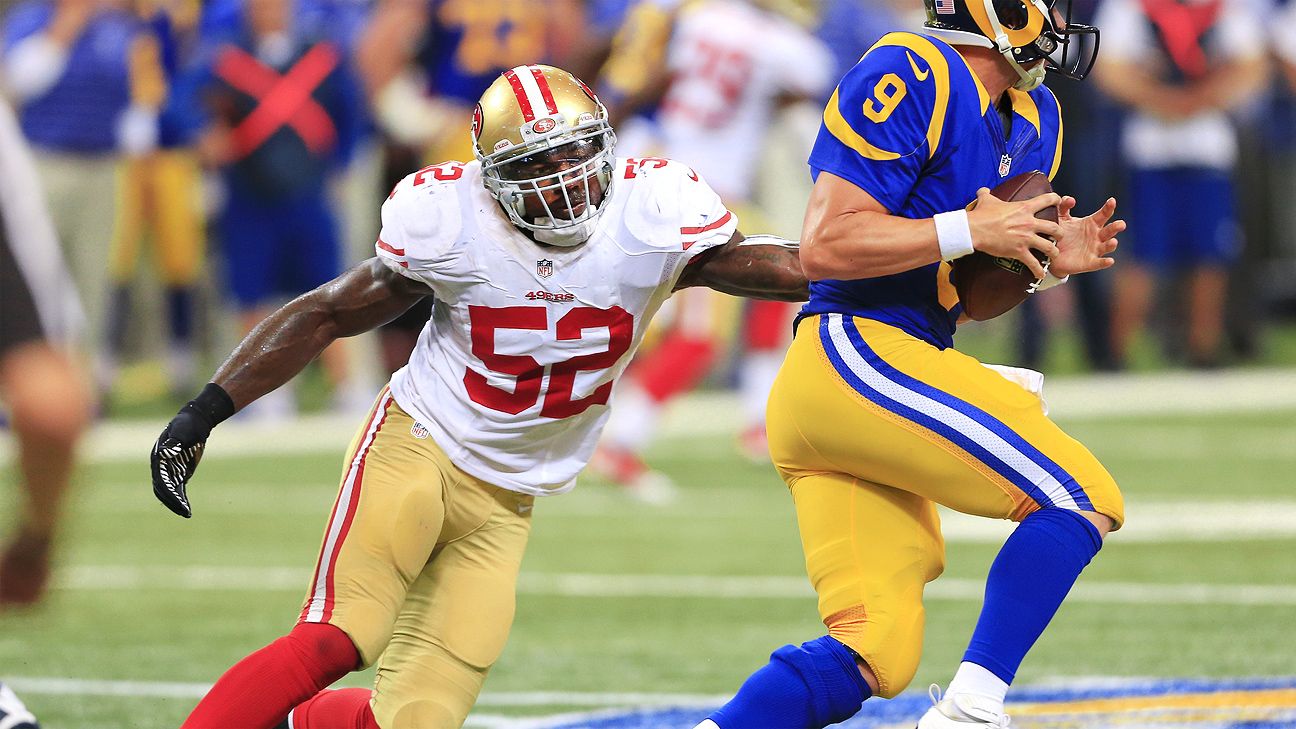 San Francisco 49ers linebacker Patrick Willis out for season with