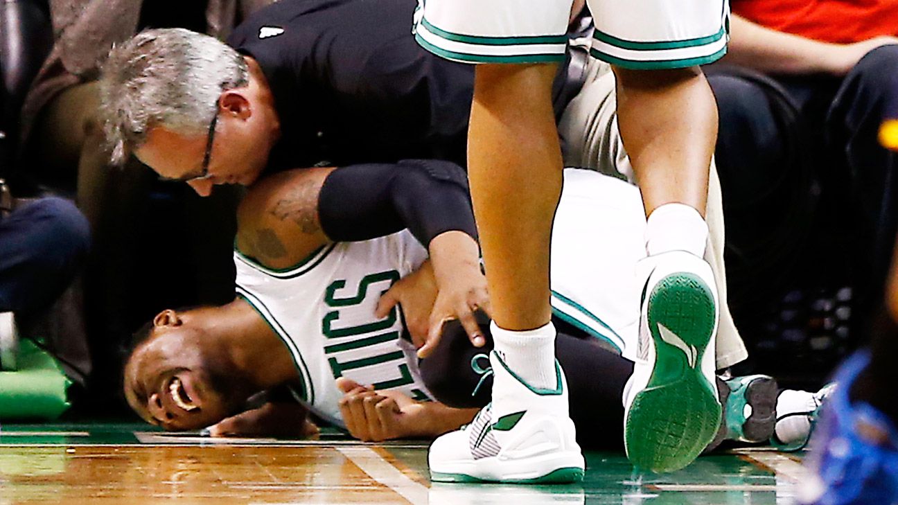 Marcus Smart of Boston Celtics carted off with possible lower-leg