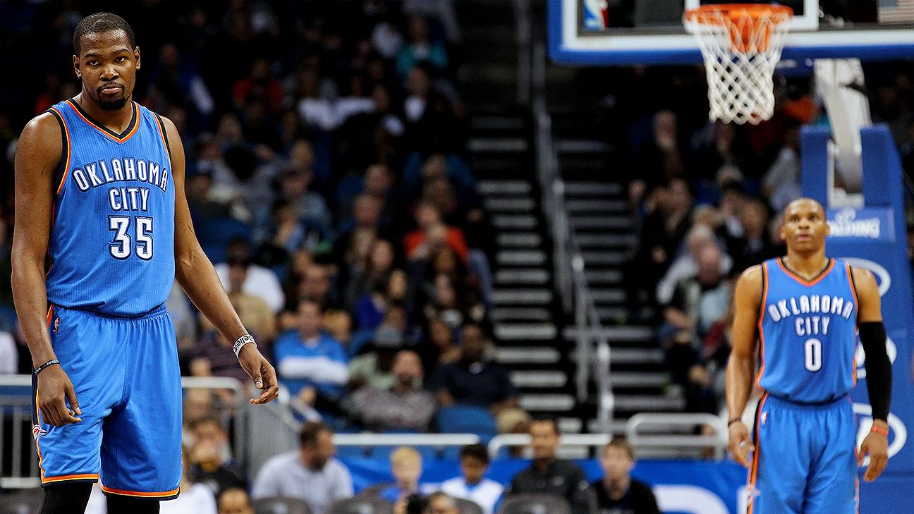 Kevin Durant of Oklahoma City Thunder takes aim at media ESPN