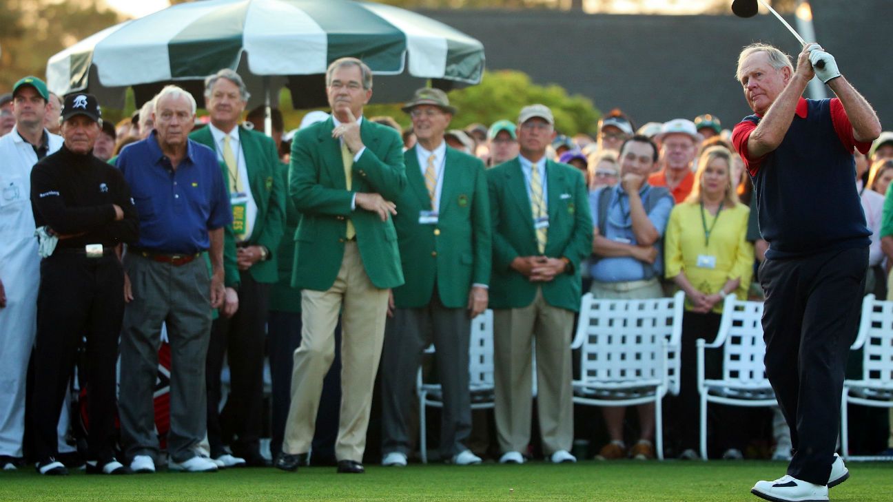 Jack Nicklaus, Gary Player and Arnold Palmer open Masters with
