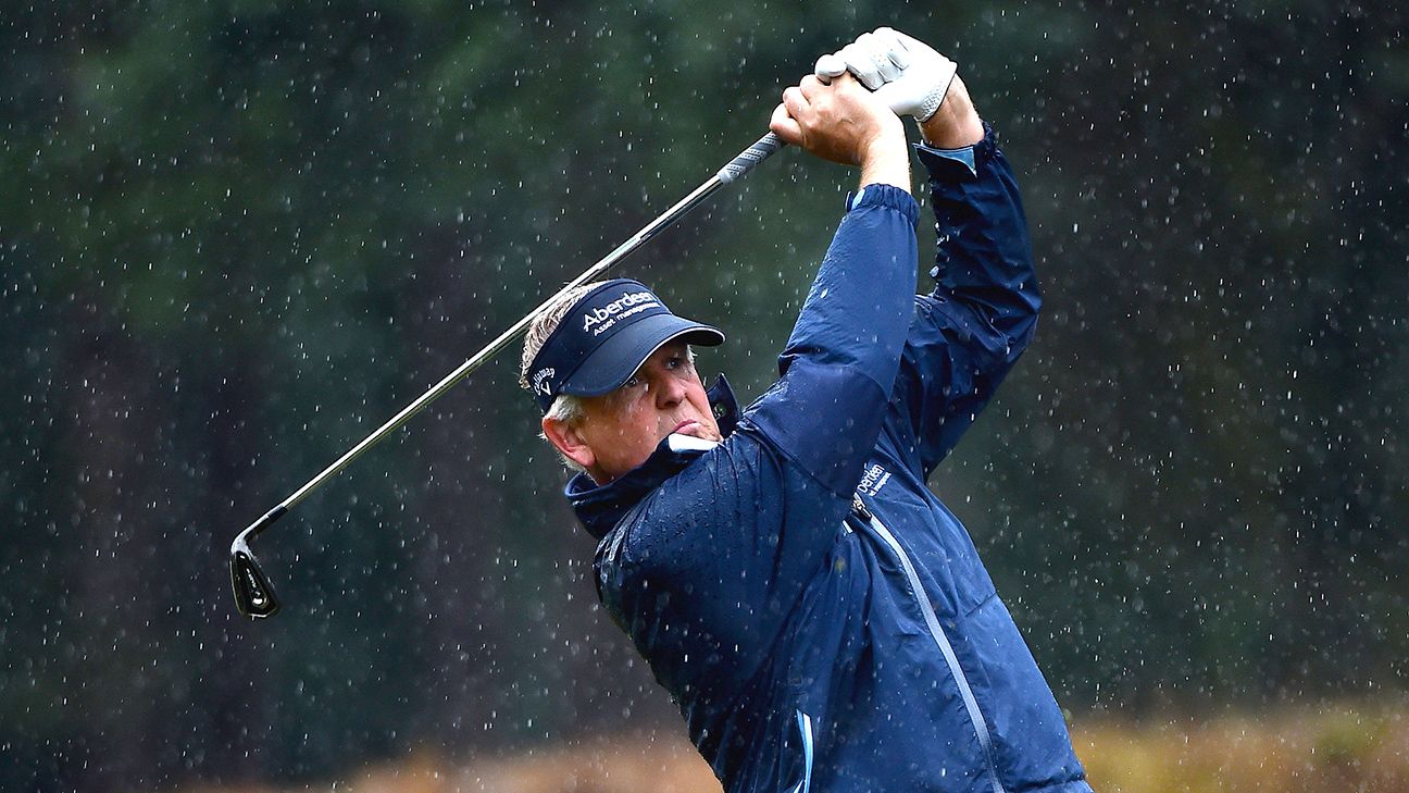 Colin Montgomerie among leaders at rainhit Senior Open Championship ESPN