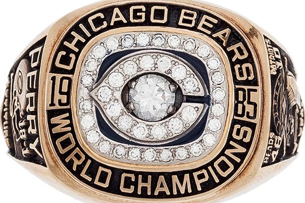 William "Refrigerator" Perry - 1985 Chicago Bears Super Bowl Ring  W Display Box