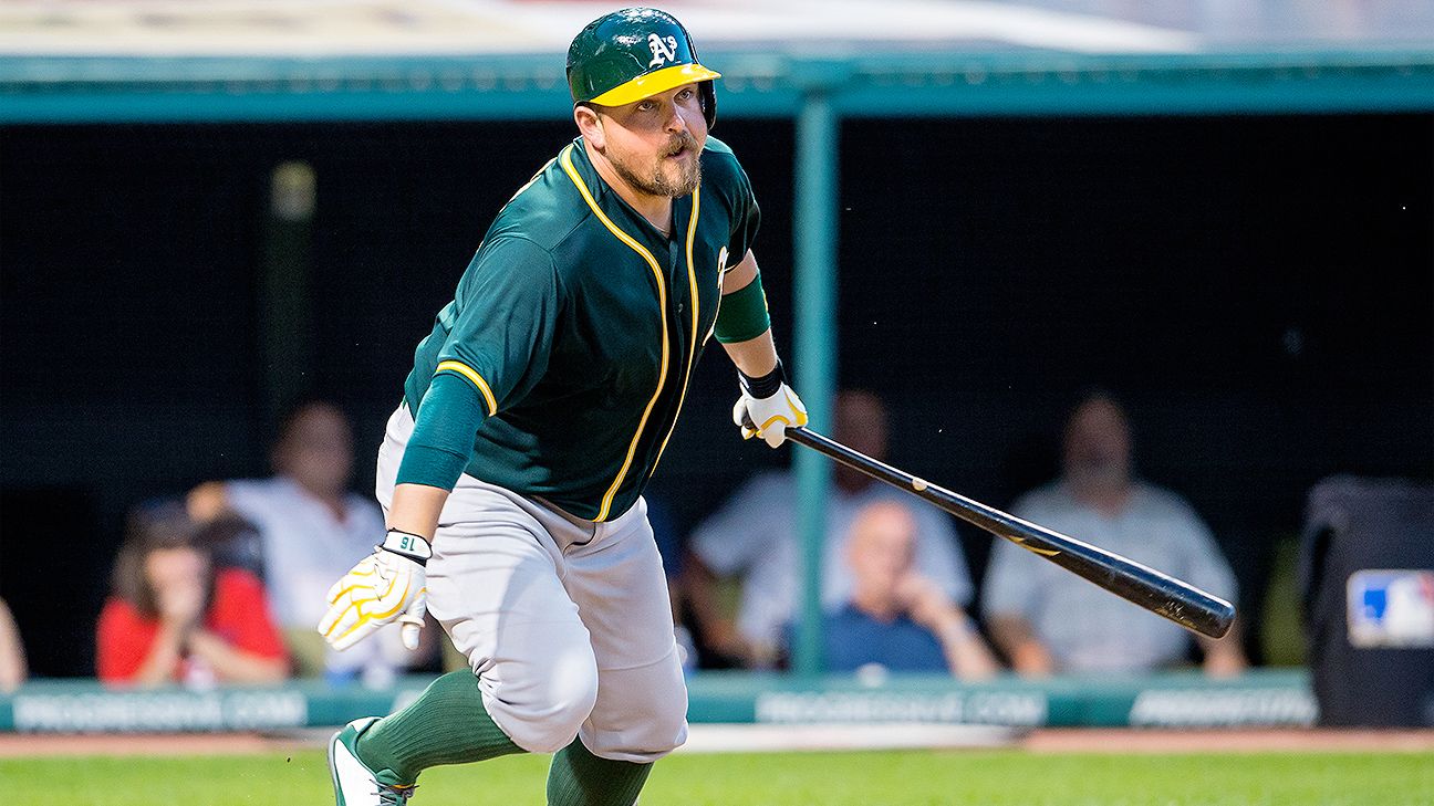 Billy Butler of Oakland Athletics injured by teammate Danny