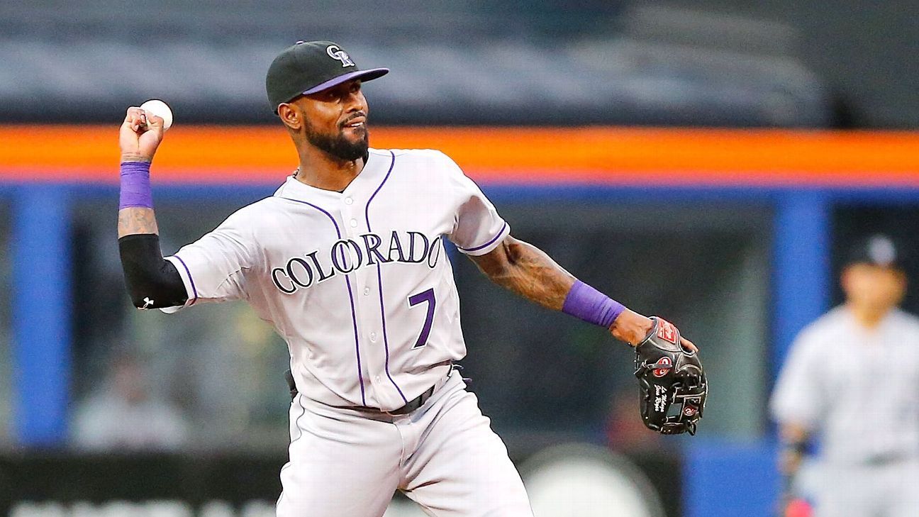 Rockies shortstop Jose Reyes placed on paid leave over domestic