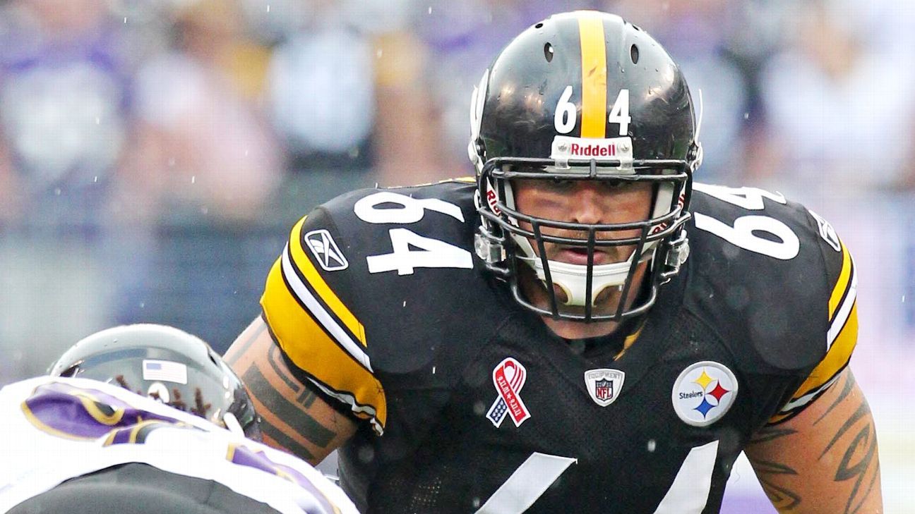 Pittsburgh Steelers center Doug Legursky (64) warms up prior to a