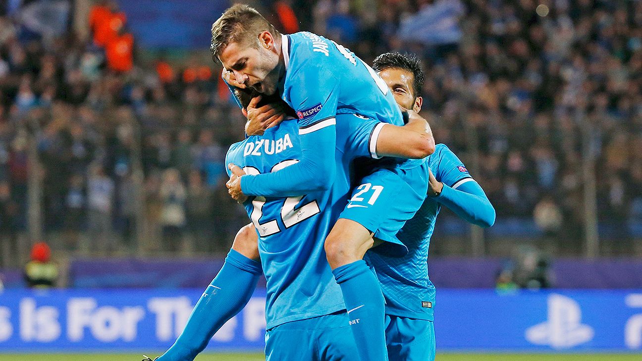 Zenit St Petersburg Vs Kaa Gent Football Match Report September 29 15 Espn