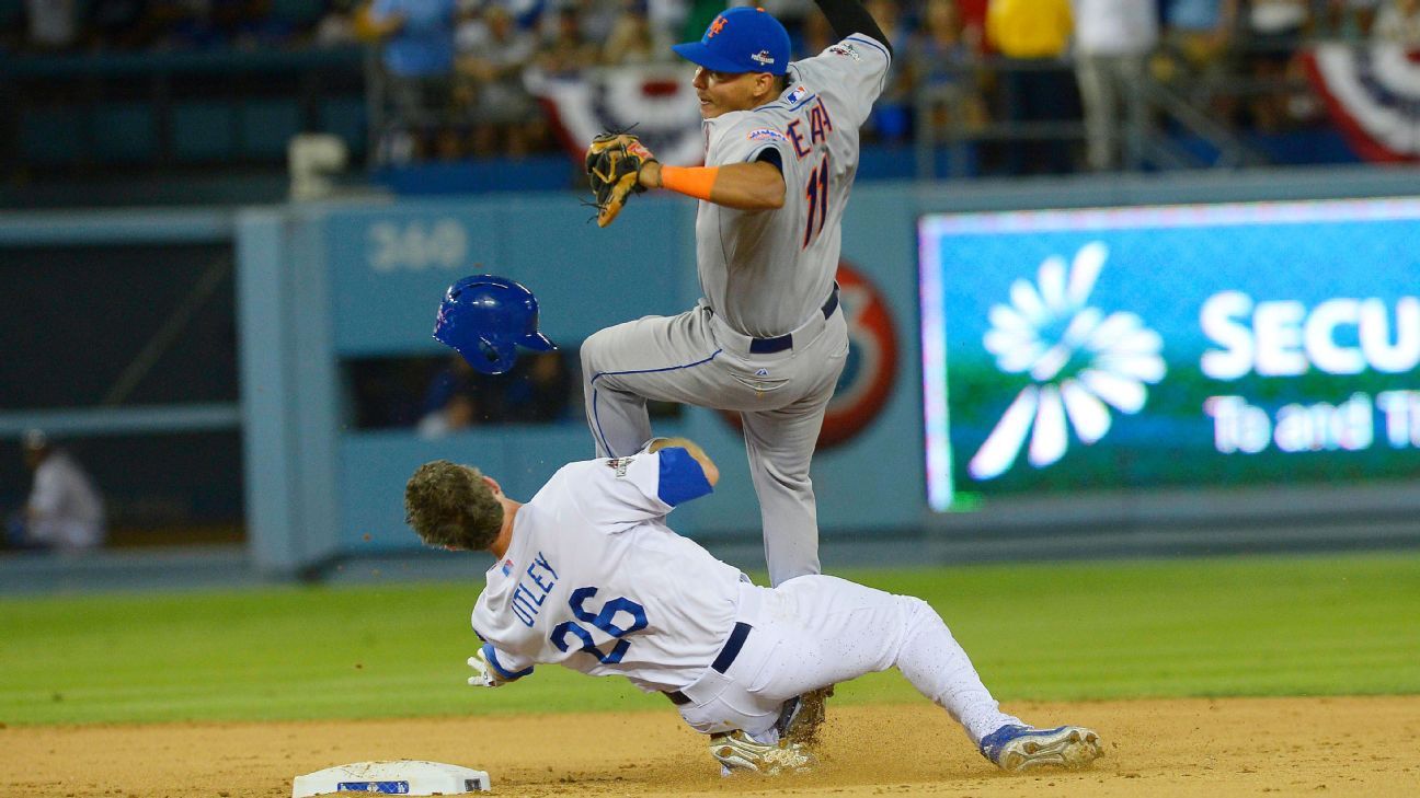 Chase Utley of Los Angeles Dodgers has two-game suspension for hard slide  rescinded by MLB - ESPN