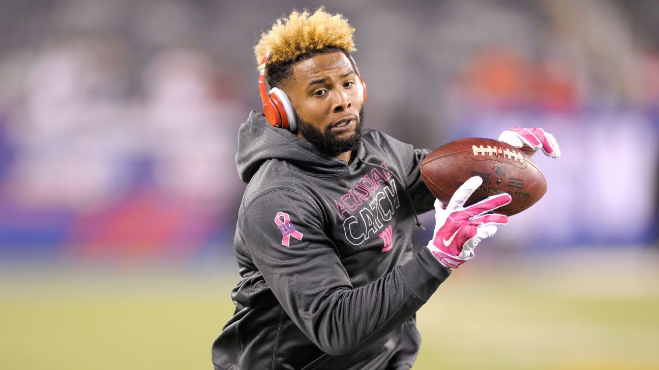 WATCH: Odell Beckham Jr. catches passes pregame in a Ravens Super