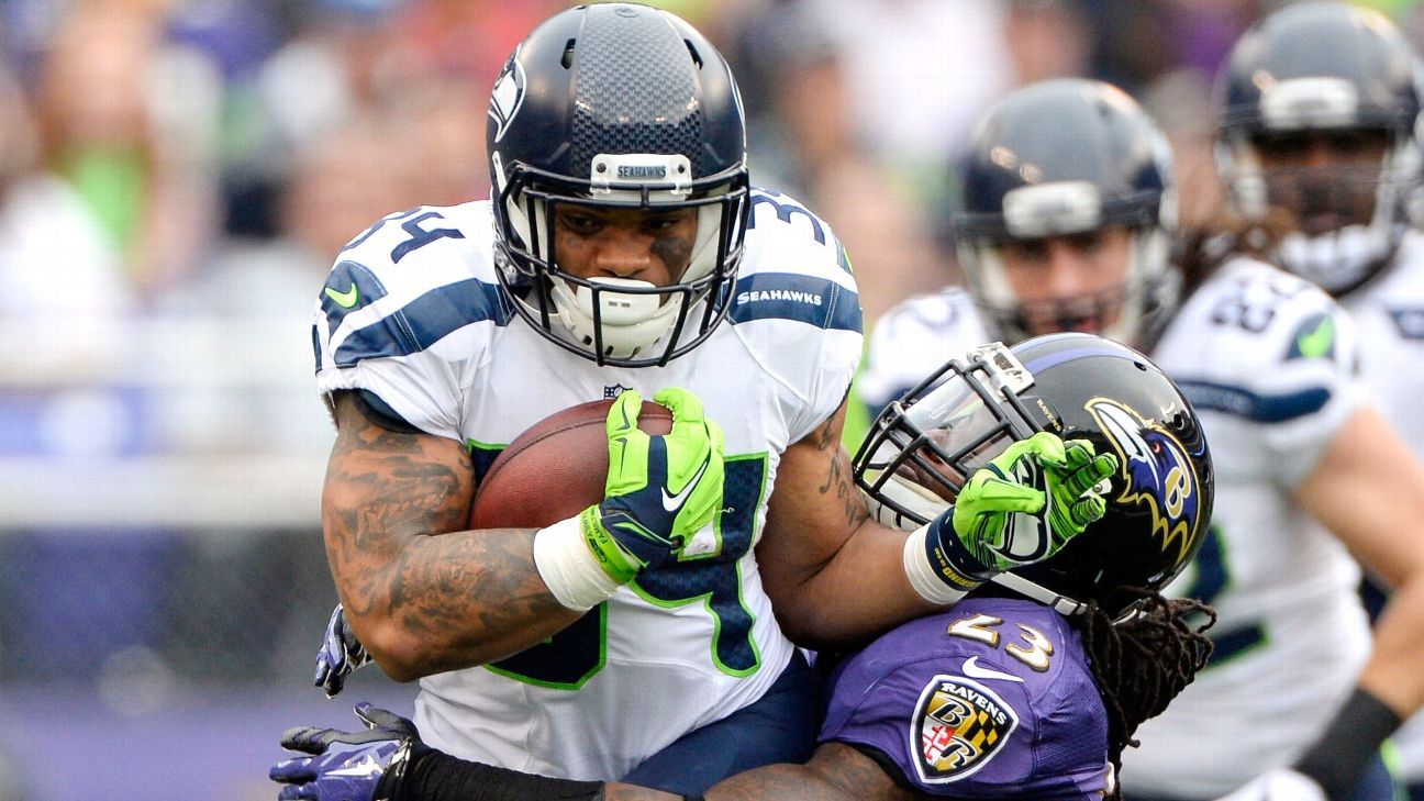 Seattle's Thomas Rawls Shows Up Viking's Adrian Peterson 