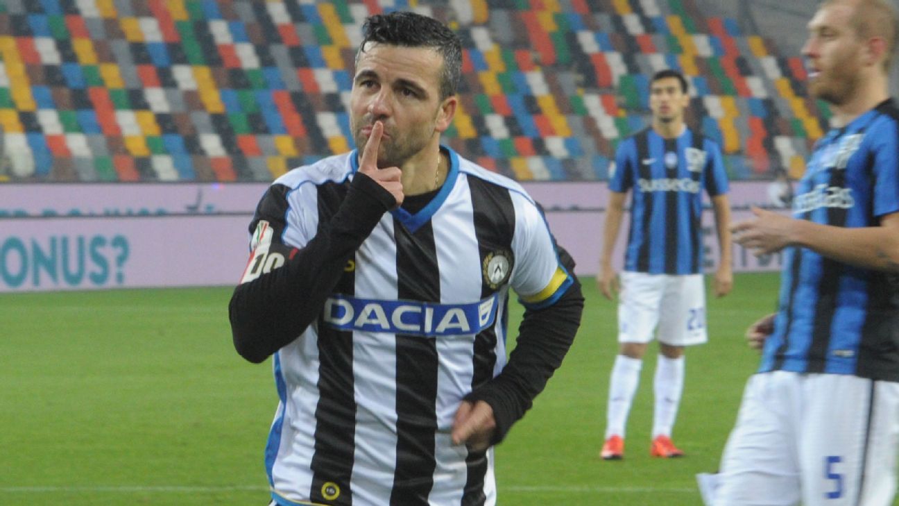 Antonio Di Natale.Antonio Di Natale To Leave Udinese After 12 Years With Serie A Club
