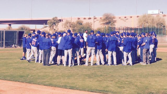 Chicago Cubs' Munenori Kawasaki in action during a spring training